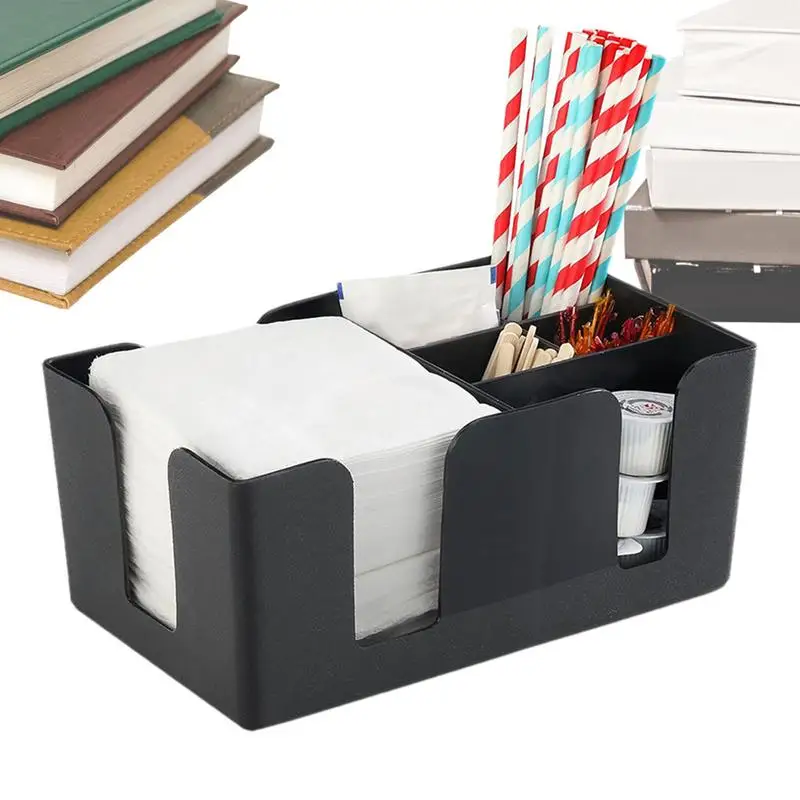 

Black Bar Caddy Refillable Bar Organizer Foodservice Bar Caddy Organizer 6 Compartment Organizer Foodservice Bar Caddy Black Bar