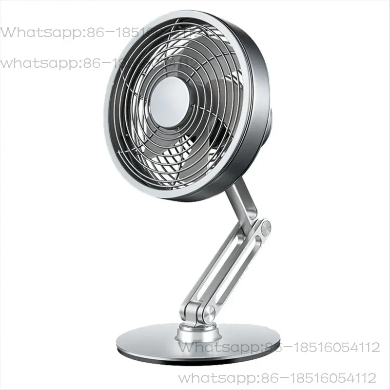 Metal USB Charging Mini Fan 360 Degree Rotation Folding Outdoor Desktop Creative  Aluminum Fan Adjustable Desk