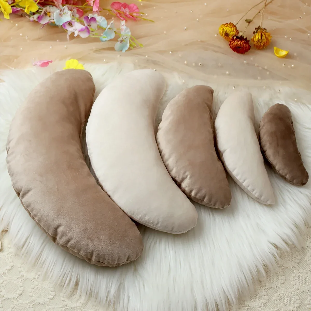 5 Pcs Newborn Photography Props Bean Pillow Posing Pillow Basket Fillings Handmade Photo Props Fotografia Newborn Accessories