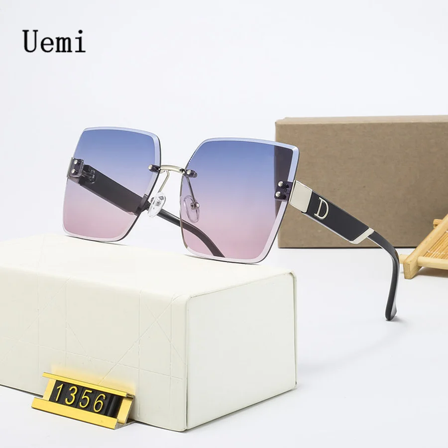 New Fashion Luxury Brand Rimless Women Sunglasses For Men Vintage Designer Square Frame Sun Glasses Female Shades UV400 Eyewear