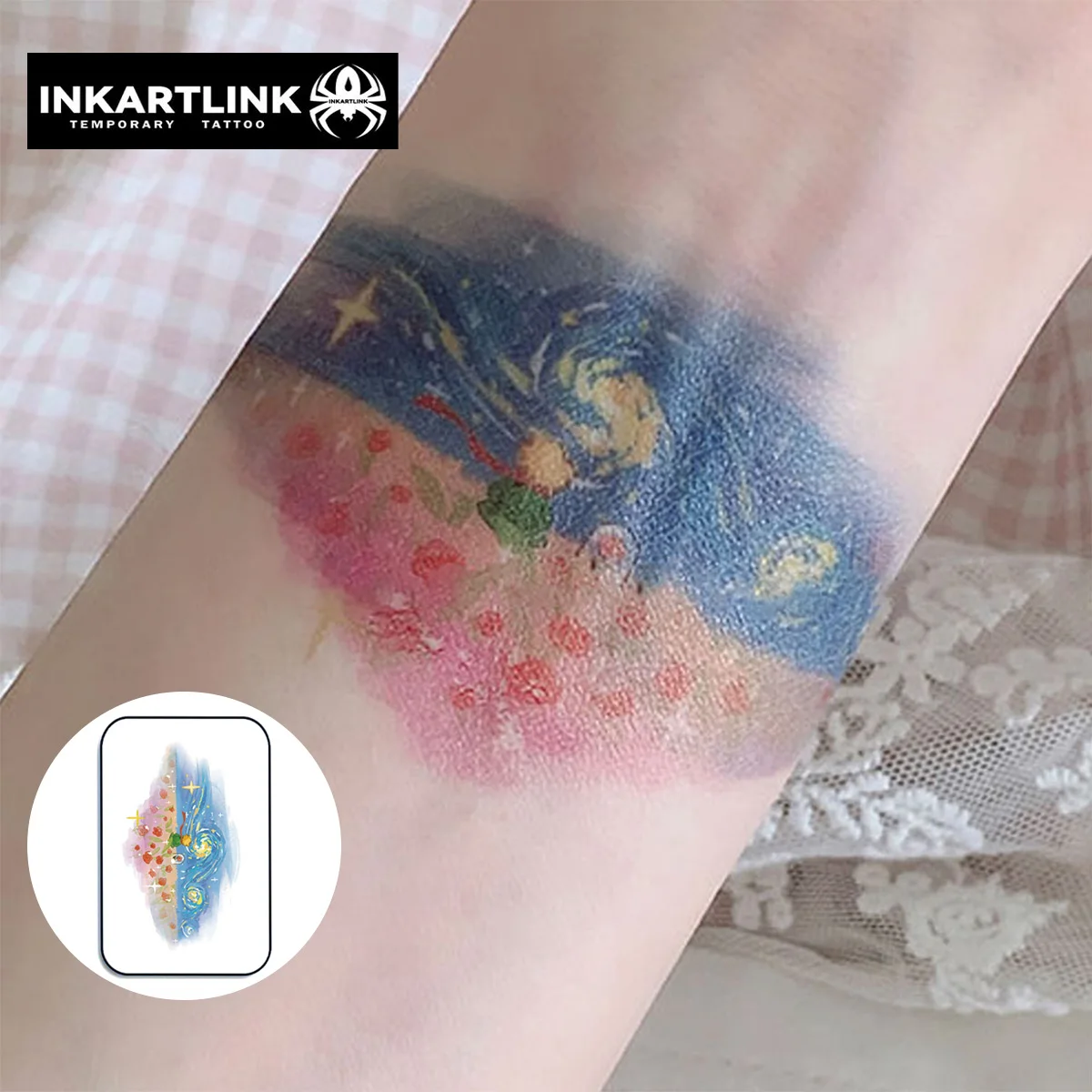 INKARTLINK Temporary Tattoo Stickers Waterproof Color Printing Art Design Temporary Tattoo Party Supplies DIY Stickers