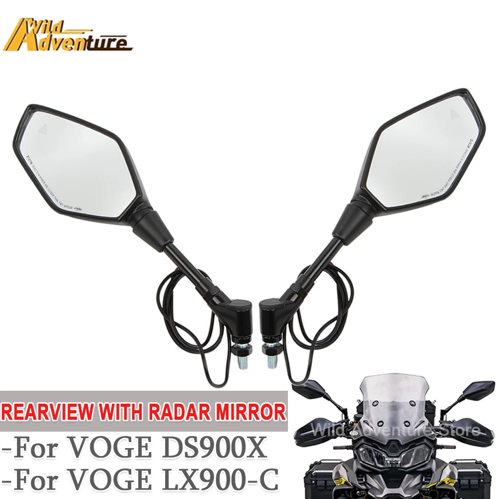 Rearview With Radar Mirror Side Mirrors For LONCIN For VOGE DS900X LX900-C Motorcycle Scooter Mirror DSX 900 Rear View Mirror