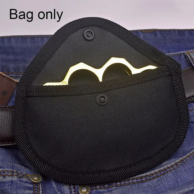 1PC Finger Tiger Bag Iron Four-finger Cloth Lining Cover Shockproof Hanging Soft Lining Bag Hanging Buckle Bag（only Bag）