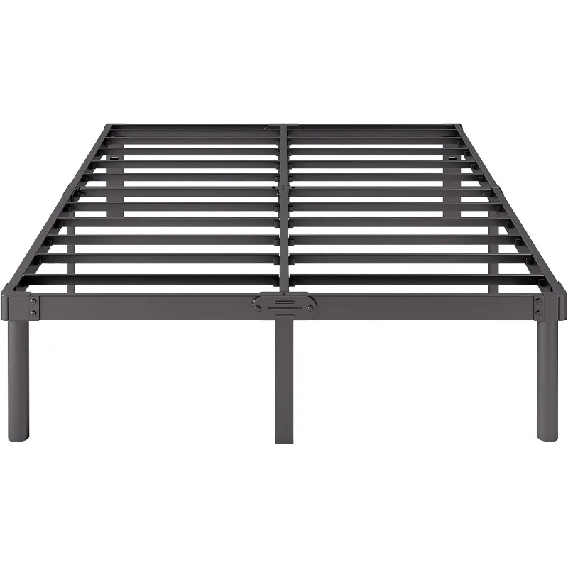 King Bed Frame 14 Inch Metal Bed Frame King Heavy Duty Platform No Box Spring Needed Easy Assembly Noise Free Black