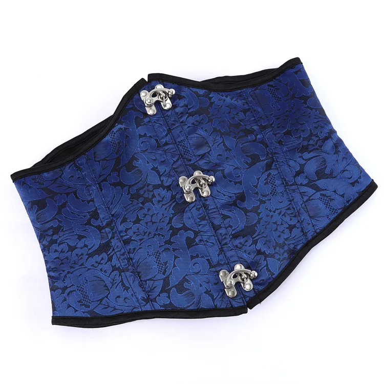 Gothic Sexy Corsets Belt Women Black Purple Underbust Corset Steampunk Slim Blue Bustiers Lace-up Waist Trainer Body Shaper