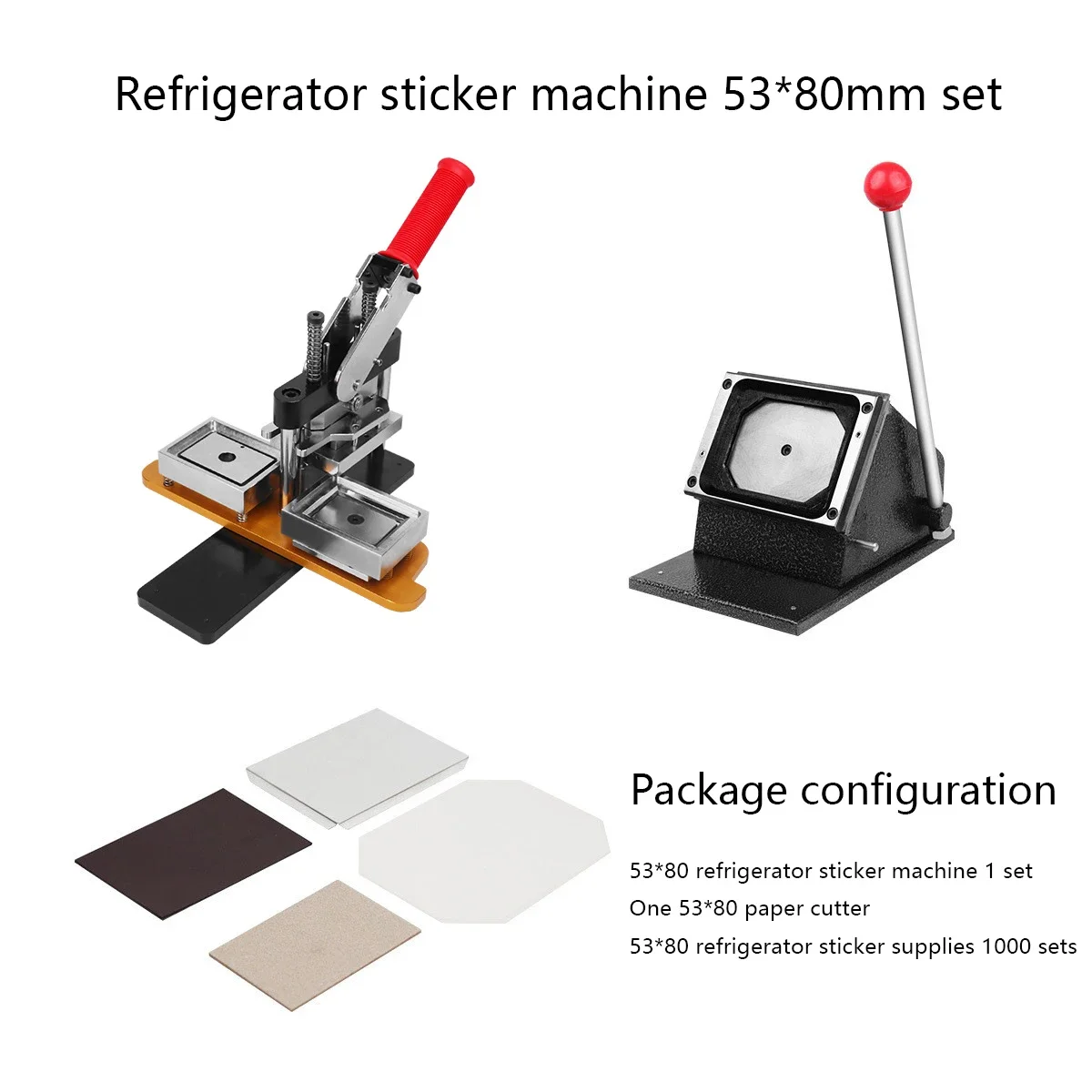 Small Portable 50 * 50mm Badge Maker Diy Photo Refrigerator Sticker Magnet Sticker Rectangular Badge Maker