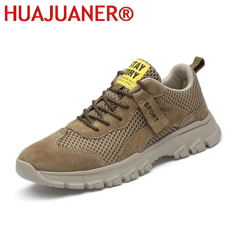 Sneakers Mens Shoes Casual Suede Footwear Male Spring Autumn Comfortable Fashion Sneaker Lace-up Breathable Outdoor Travel Shoes