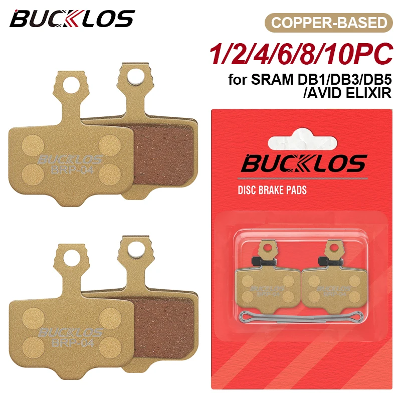 BUCKLOS MTB Bicycle Disc Brake Pads Copper-based Road Bike Cycling Disk Brake Pad Durable Wear-resistant Brake Pads for Sram DB5