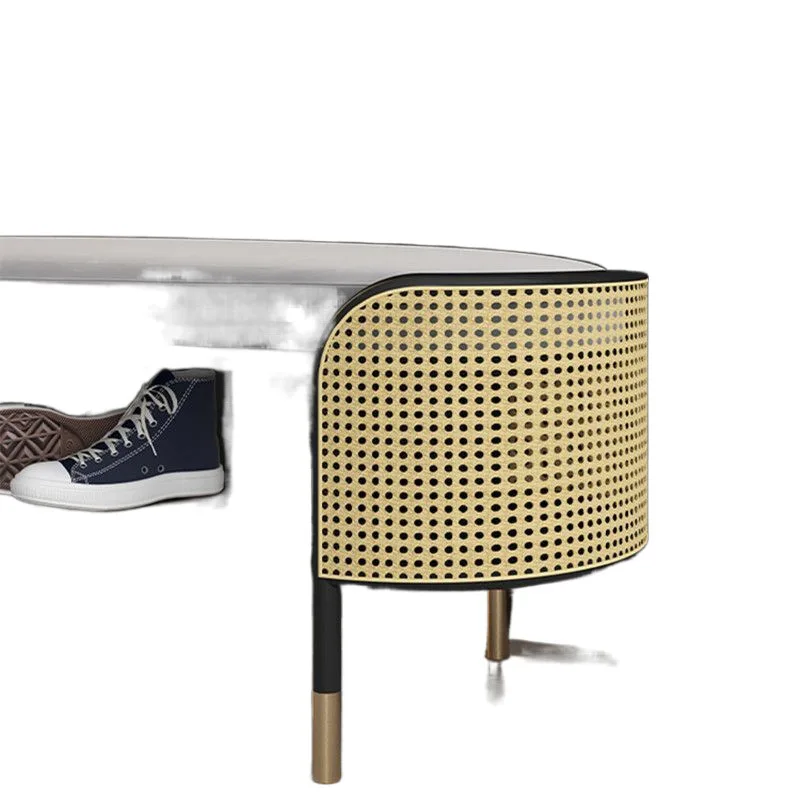 Kreatywny stołek do zmiany butów do domu, lekki luksus, ławka na buty do przedpokoju, nowoczesna, prosta ławka do sypialni przy drzwiach.