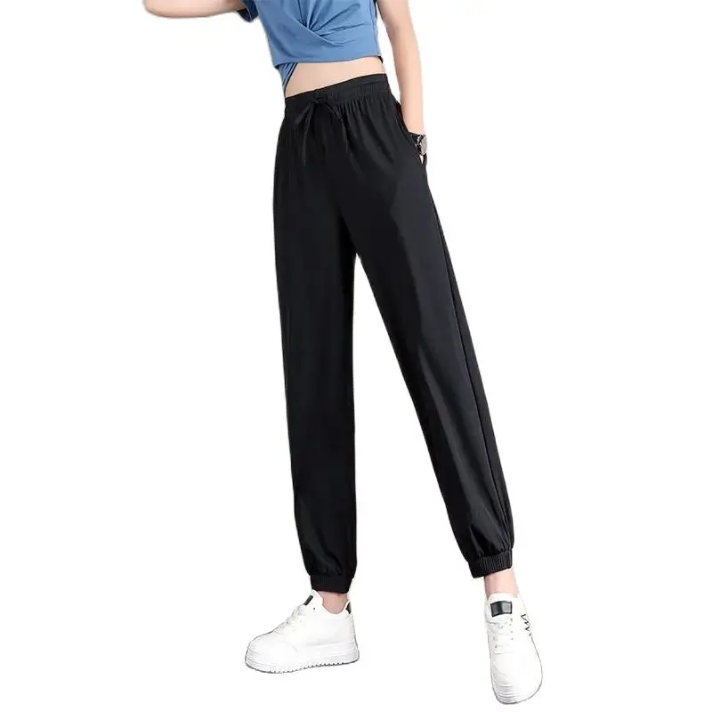 2024 new leg binding women's sports pants autumn new loose and fashionable sports pants jogging pants street pants