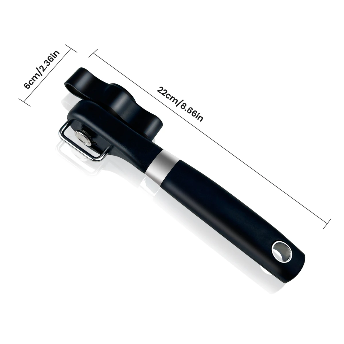 فتاحة علب القطع الآمنة للطعام من الفولاذ المقاوم للصدأ، فتاحة علب بحافة ناعمة محمولة للمطبخ والمطعم
