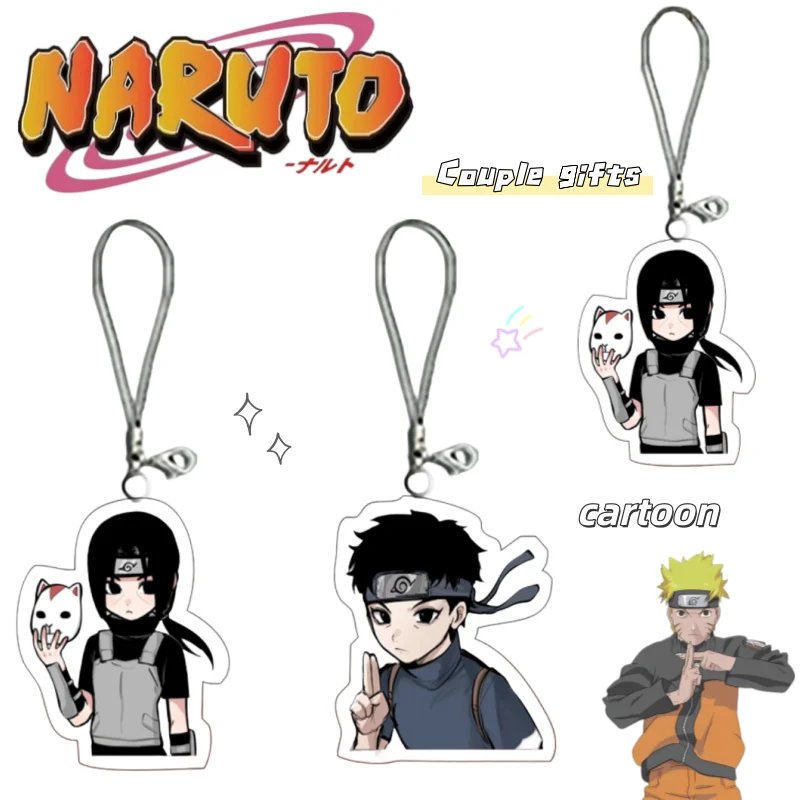 Naruto Schlüsselanhänger Uchiha Sasuke und Uchiha Itachi Niedlicher Cartoon Tragbar Einfach Paar- und Schülerrucksack-Dekoration Anhänger Geschenk – Detail 1