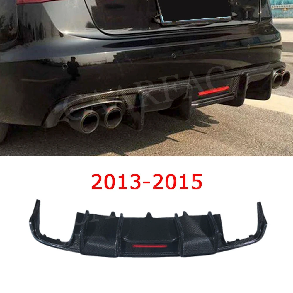 Carbon Fiber Diffuser Lip Spoiler Voor Audi A6 Sline S6 C7 C7.5 2013-2020 Niet Voor A6 base Auto Achterbumper Lip Guard