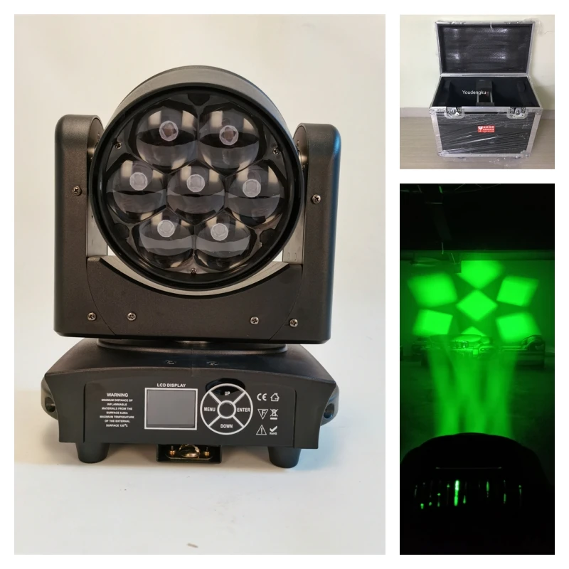 

4 pieces with flightcase moving head aura bee eye zoom moving heads led beam rgbw light 4 in 1 led moving head 7x40 watt