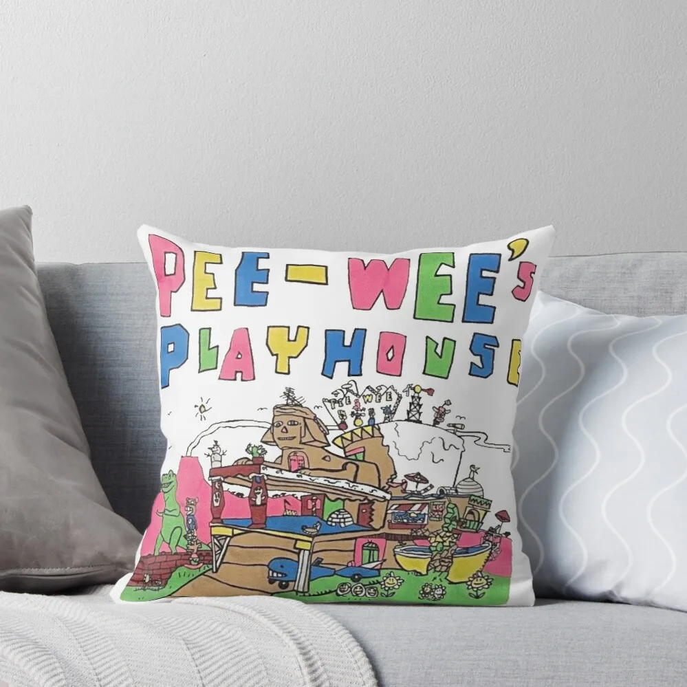 

Vintage Peewee's Playhouse Throw Pillow Pillowcases For Pillows Decorative Sofa Cushions Christmas Pillows pillow