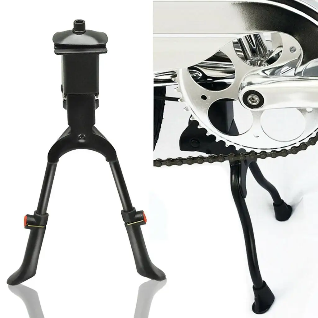 Kickstand sepeda, tugas berat Mount Double kaki dapat disesuaikan Kickstand