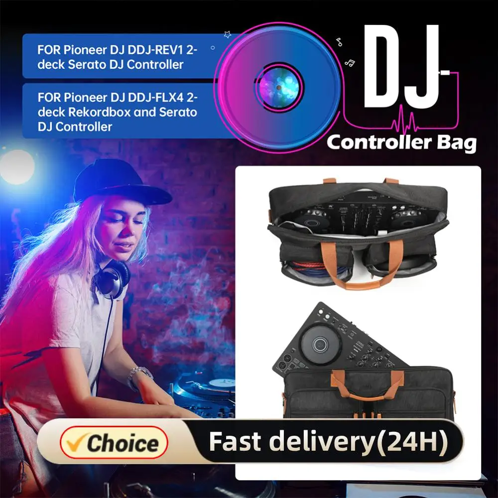 

Portable DJ Disc Player Carrying Case Travel Protective Storage Bag for Pioneer DJ DDJ-FLX4 DDJ-REV1/Numark Mixtrack Platinum FX
