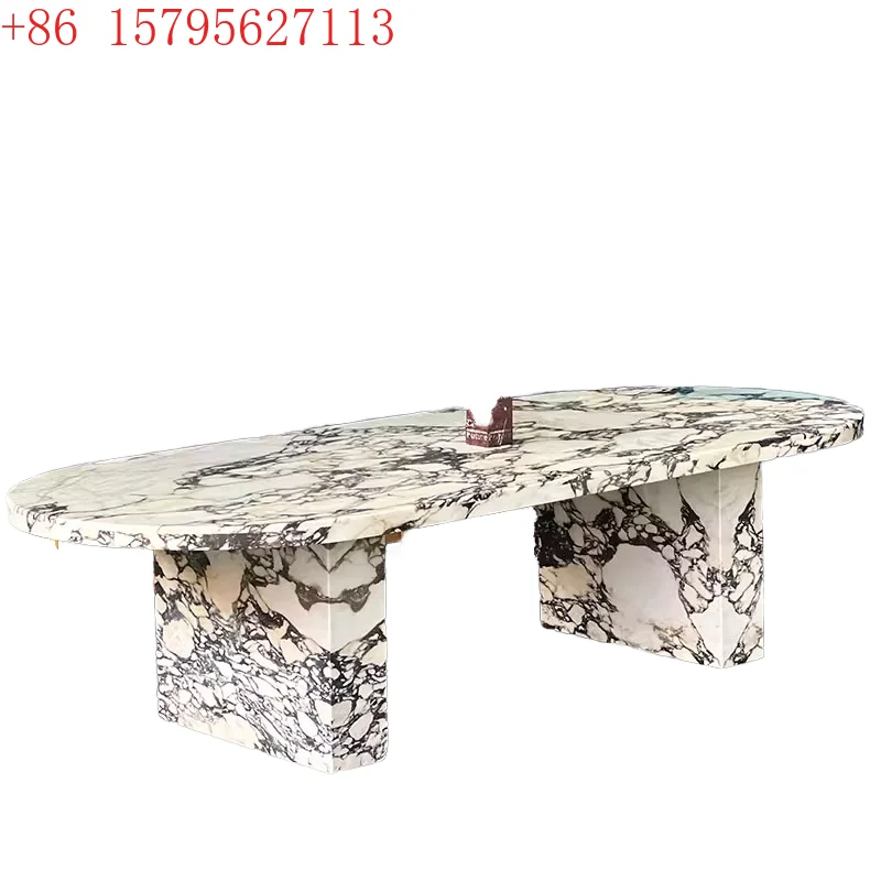 

Modern Calacatta Viola Marble Coffee Tables Living Room Furniture Sets Center Table with Storage Home Furniture for Sale
