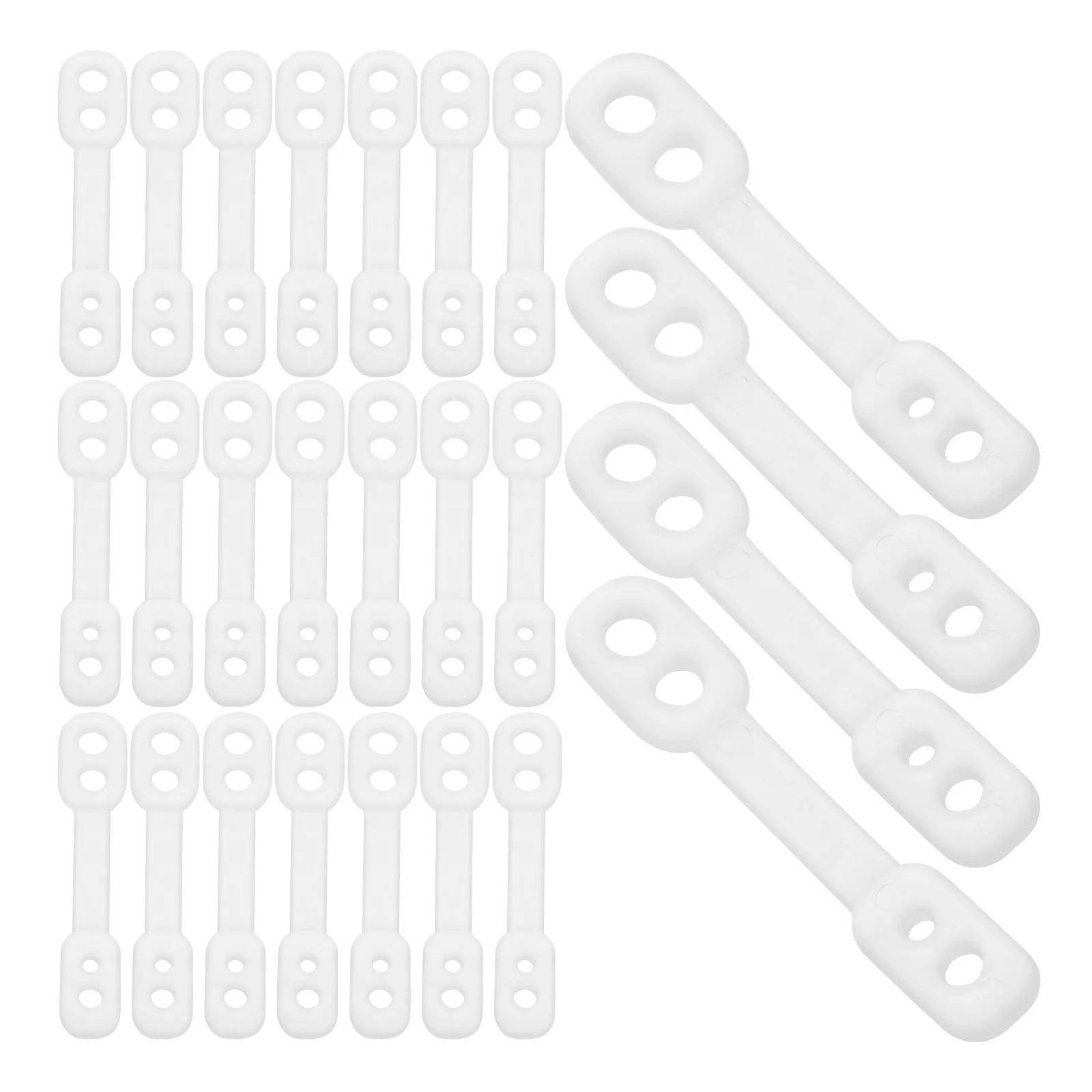 

100 Pcs Clothes Reusable Fixing Buckle Hanger Clothes Hanger Grips Buckle Silicone Buckles Reusable Fastener Home Storage