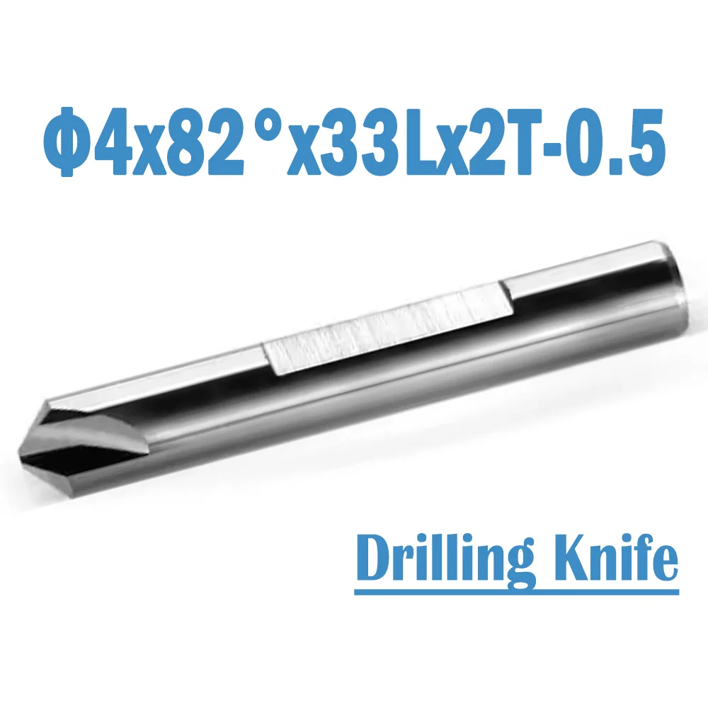 

2 Pcs/lot Φ4x82°x33Lx2T-0.5 Professional 60 Series Keyline NINJA Carbide Key Cutter Drilling Knife