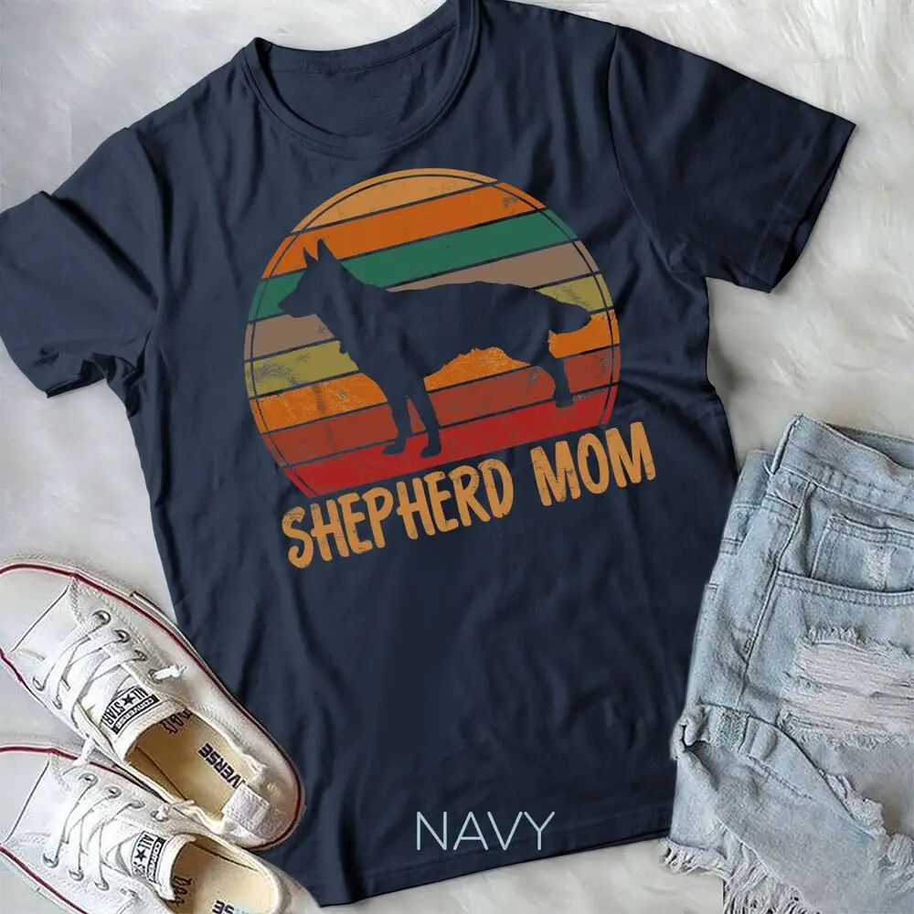 Retro German Shepherd Mom Gift Dog Mother Pet Shepard Mama Unisex T-shirt