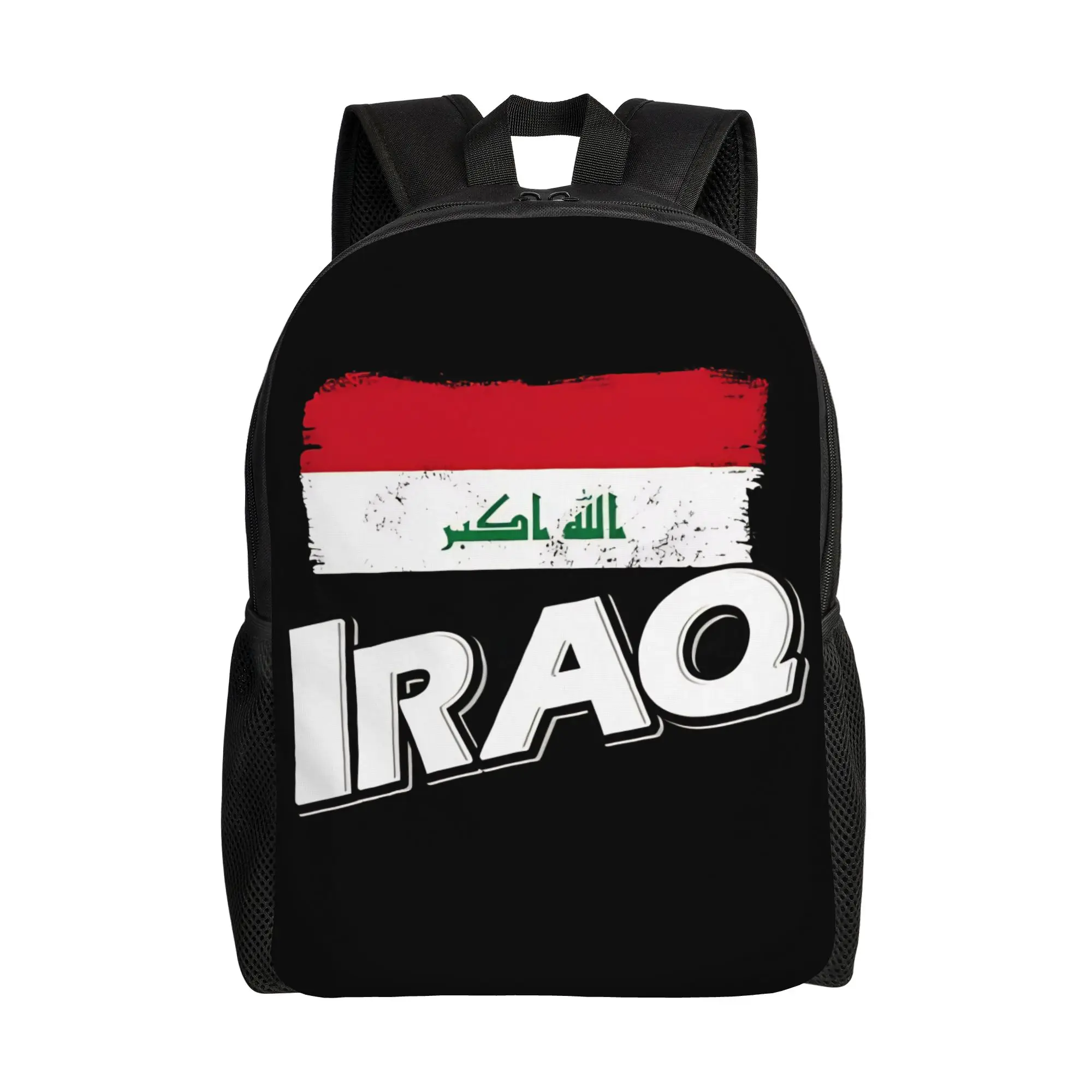 

Iraq flag Backpack Women Men Print Backpacks Polyester Fun High School Bags Outdoor Style Custom Rucksack