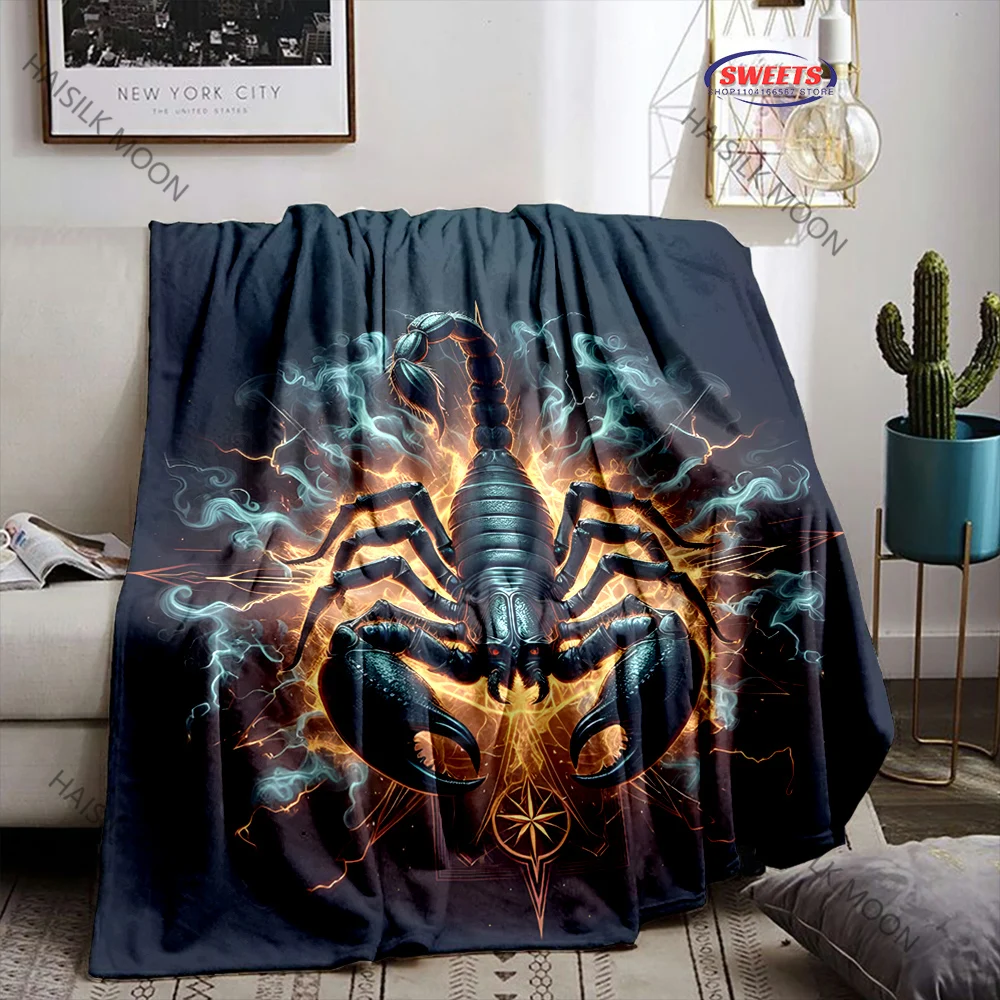 Scorpion Capricorn Blanket for Bed: Soft Flannel Twin Bed Blanket for Couch, Sofa Protect, Movie Time, Camping, Travel,Nice Gift