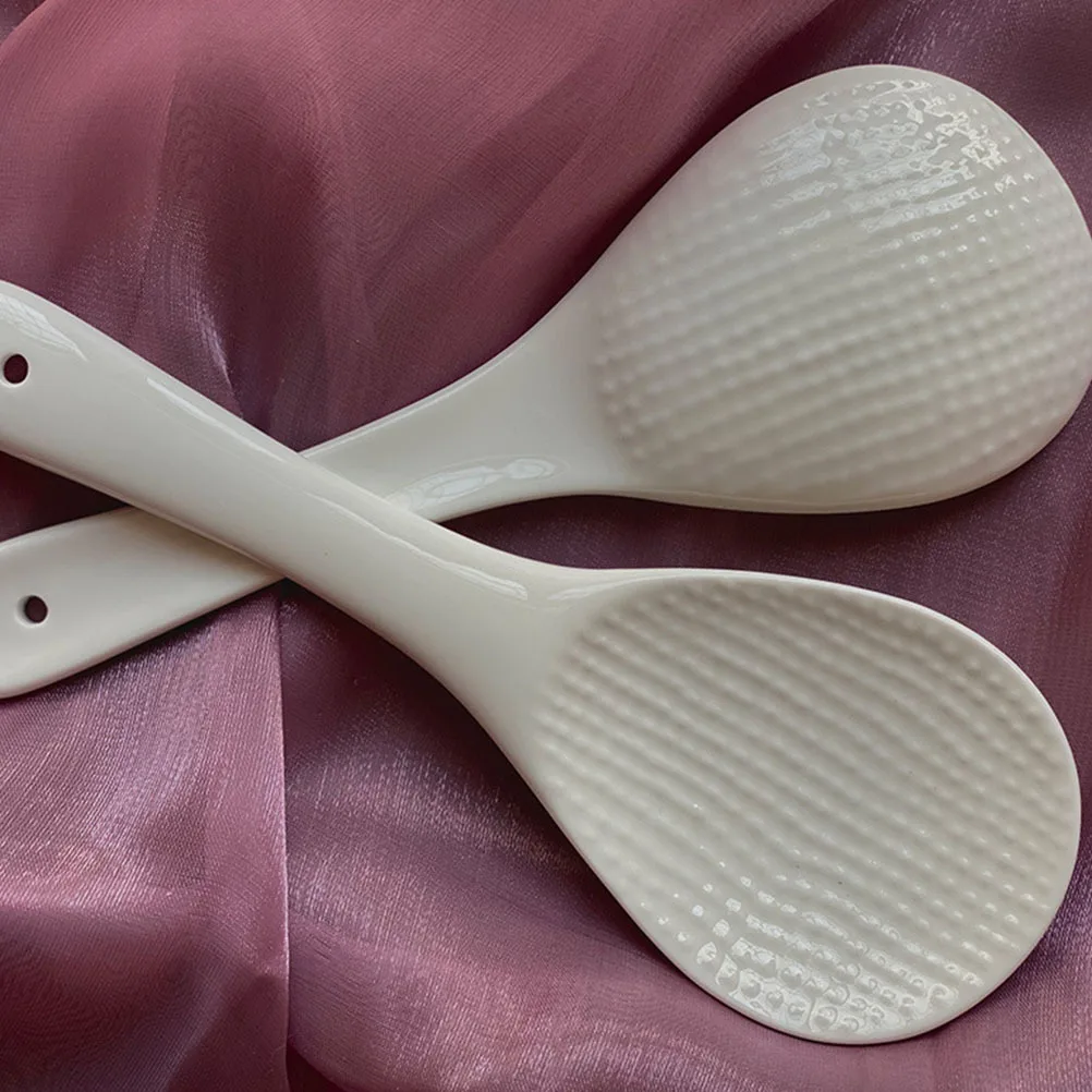 

Ceramic Rice Spoon Non-Stick Kitchen Paddle Practical Lightweight Home Rice Scoop Cooking Utensil Kitchen Utensils
