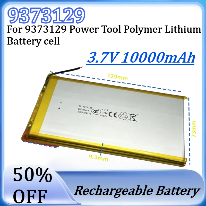 New 9373129 Lithium Battery cell 3.7V 10000mAh for Power Tool Polymer Lithium Battery