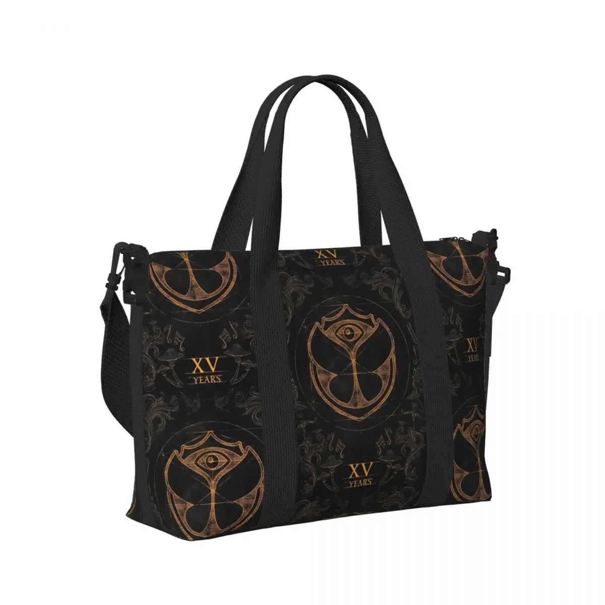 

Большая пляжная сумка-тоут для путешествий, фестивальная сумка для йоги, женская сумка-даффл для шопинга, сумка через плечо в стиле Tomorrowland (Бельгия)