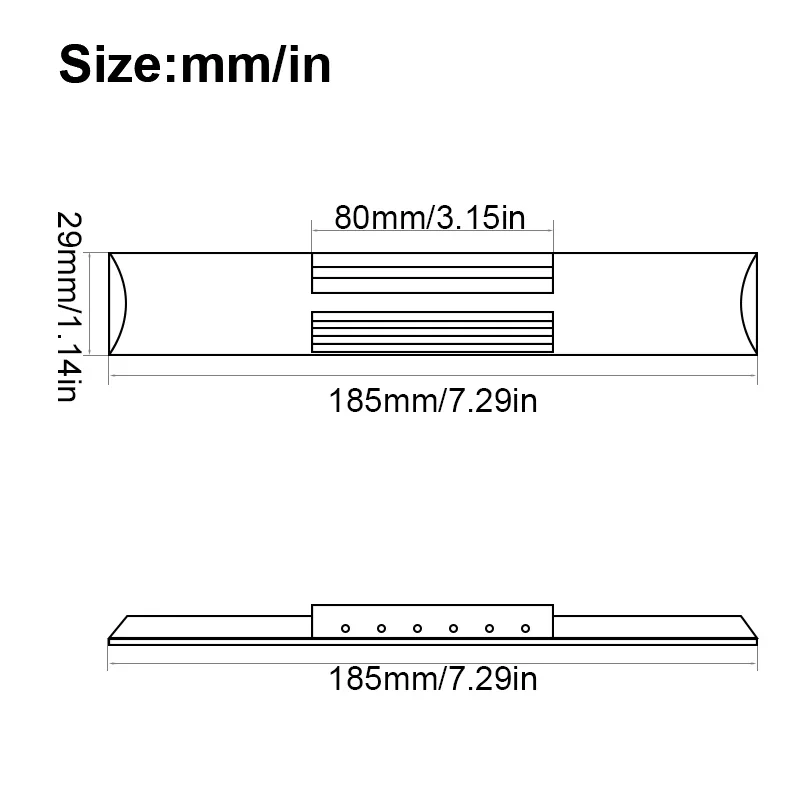 2Pcs Rosewood Bridge for Classic Guitar 185x29mm Two Line Inlay Slotted for 6-String Classic Guitar