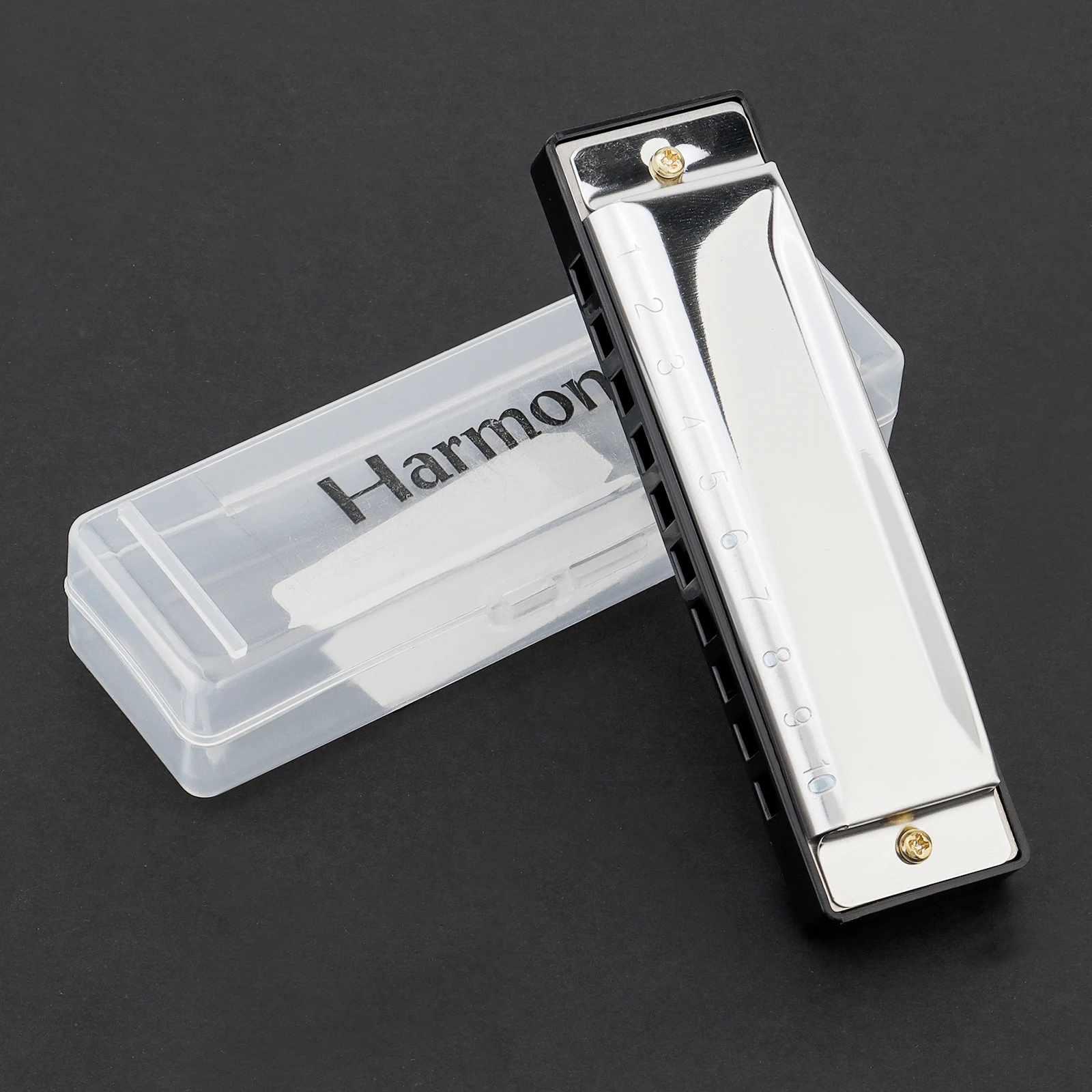 10 Holes Professional Blues Harmonica Musical Instrument Stainless Steel Mouth Organ for Children Gifts