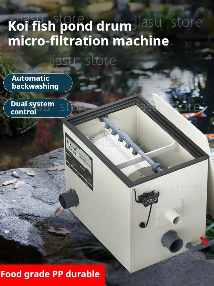 

Automatic Fish Pond Filter Rotary Drum Micro Filter Aquaculture Sewage Backwashing Water Circulation Purification System