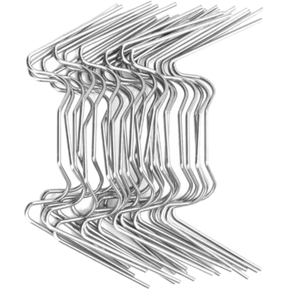 

50pcs W-type Clips 1.2x75x30mm Stainless Steel Greenhouse Glass Pane Fixing Window Clamps Gardening Accessories