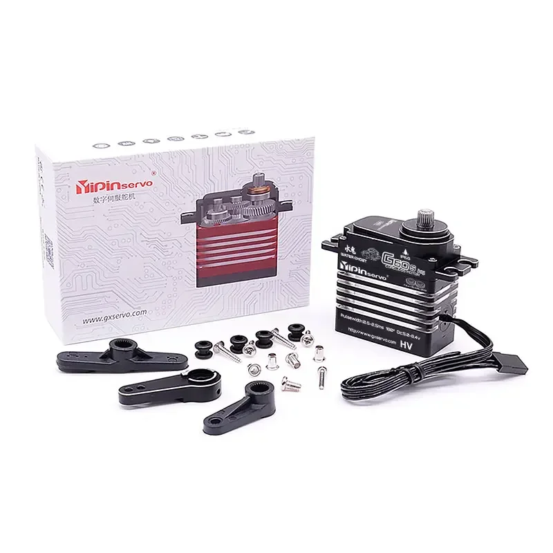 Grande torque unidade magnética para carro RC, robô subaquático, engrenagem helicoidal de aço servo coreless IP68 à prova d'água, modelo de navio, 8.4V, 60kg