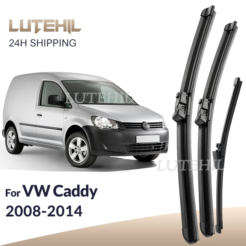 

For Volkswagen VW Caddy 2008-2014 2009 2010 2011 Wiper Front & Rear Wiper Blades Windshield Windscreen Window Brushes 24"18"16"