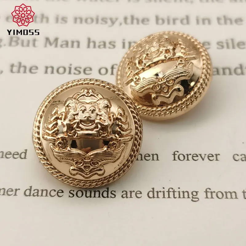 Gold Vintage Metal Clothing Buttons British College Style Jacket Buttons Clothes Decorative Buttons Sewing Accessories 18/23mm