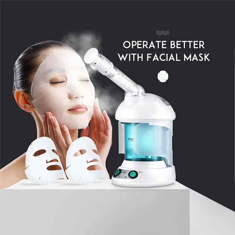 

AAAU-Ionic Facial Steamer, Portable Face Mist Spray, Professional Custom Steamer For Deep Hydration And Cleansing EU Plug