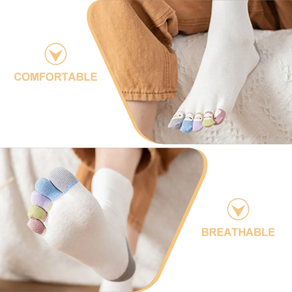 

1 Toe For Women Breathable Moisture Wicking Comfortable Running Ankle Protection Cute Design Stylish Cotton Socks