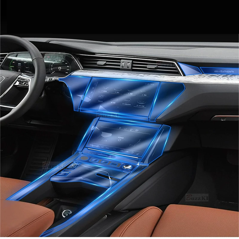 For Audi etron e-tron 2020 2021 TPU Transparent car Film Interior Sticker Center Console Navigation Screen Door Car Accessories