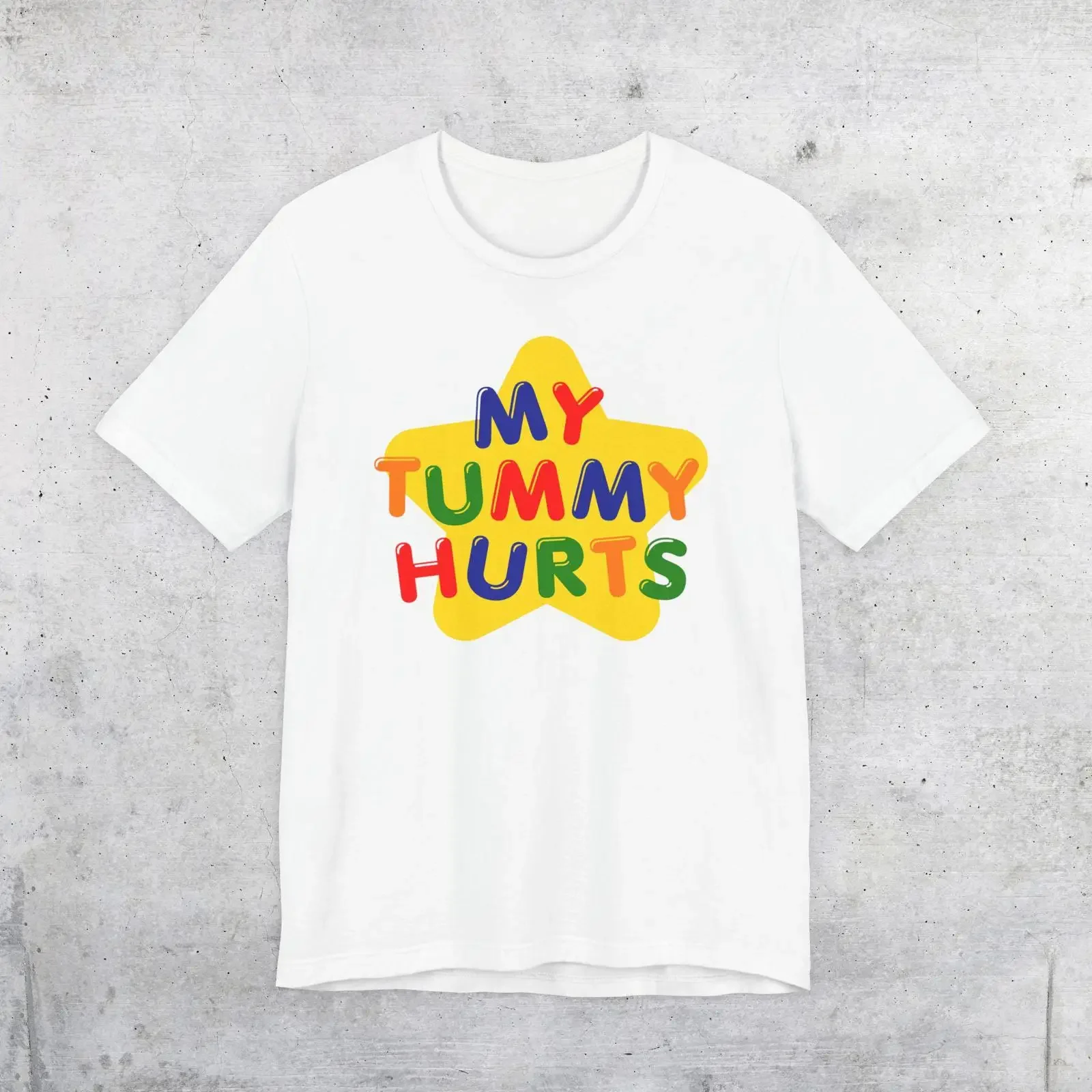 My Tummy Hurts Meme T Shirt Gen Z Humor Funny Kidcore vintage Washed Breathable Stylish homme Comfortable Casual Stretched