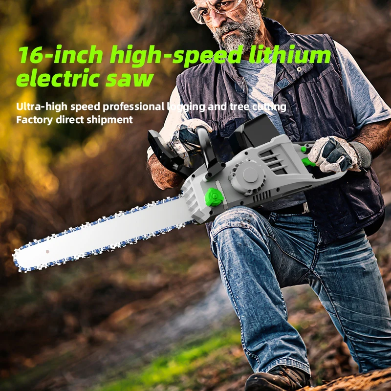 Custom DTWA2-0071 16-Inch High-Speed Lithium Chainsaw Ultra-High Power 1800W Professional Logging For Motosierra Electrica