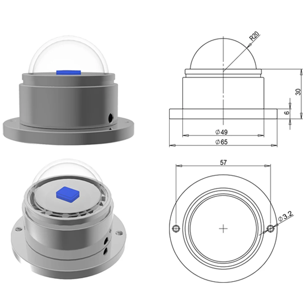 Photoelectric Total Solar Radiation Sensor Solar Radiation Measuring Instrument Solar Radiation Transmitter Detector