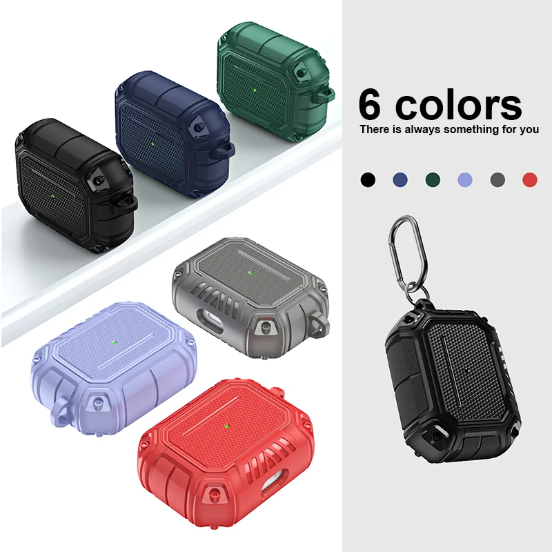 Anti-fall Case For Airpods Pro 3 2 Luxury Armor Earphone Case For Airpods 3 2 1 Pro Shockproof Cover For Apple Airpods 2 3 1 pro