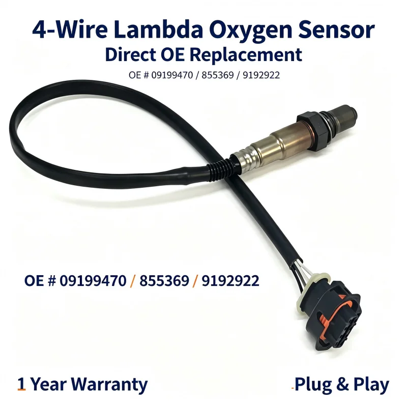 4-Wire Lambda Oxygen Sensor OE 09199470 855369 9192922 for Vauxhall Astra Agila Corsa Zafira Meriva 1.0 1.2 1.4 1.6 O2 Sensor