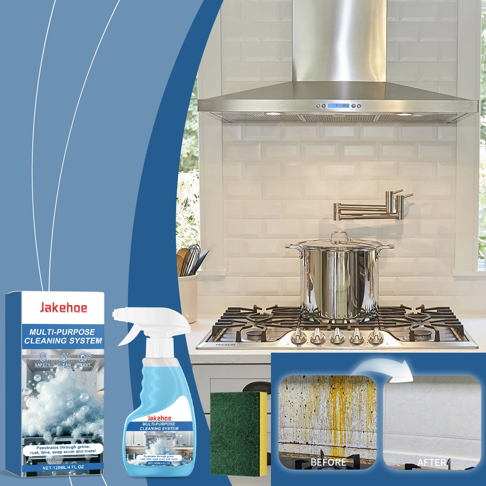 

Многоцелевой пенный очиститель, мощный кухонный обезжириватель масляных пятен, грили, духовки, средство для удаления масляных пятен, спрей для чистки домашней варочной панели