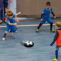 LED Hover Soccer Ball with Foam Bumper Football Toy Air Power Training Ball Musical Battery Powered Gifts Birthday Gifts for Kid
