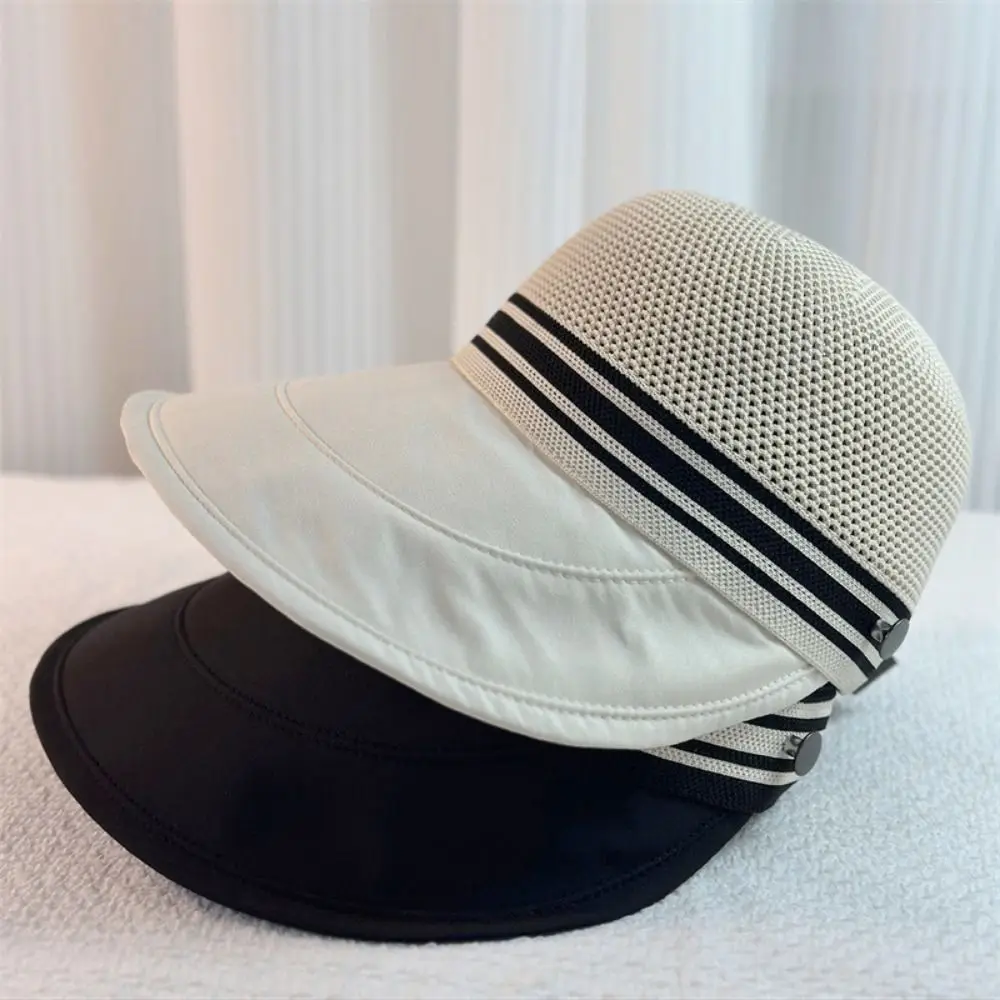 Cappello da spiaggia traspirante per esterni Protezione UV Cappello di protezione solare pieghevole Protezione solare Design a rete Cappello da sole a tesa larga Escursionismo