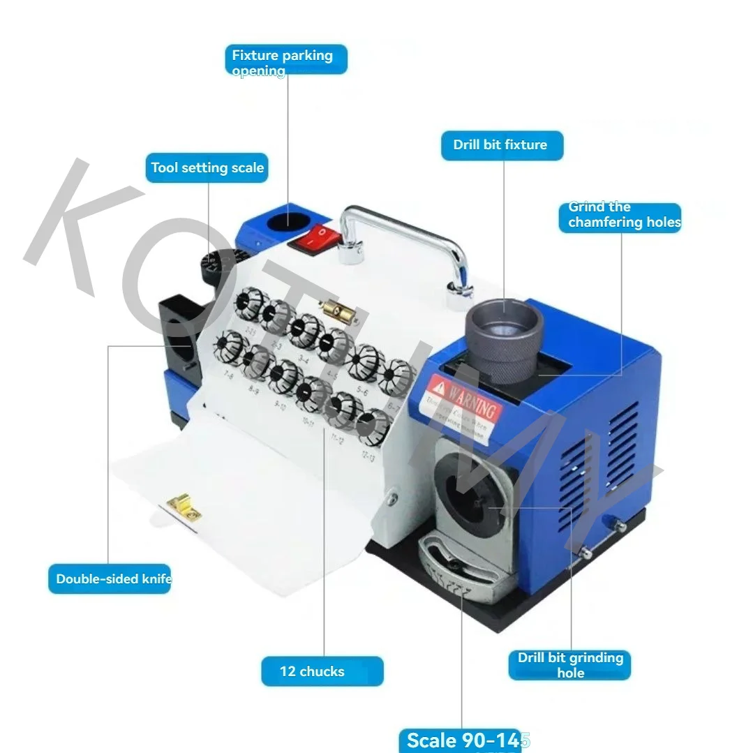Small Knife Grinder Grinding Tool for Nozzle and Edge Repair Desktop Automatic Bit grinder