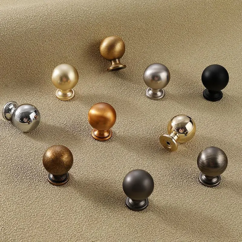 French Solid Furniture Door Handles Rustic Drawer Knobs Waterproof Metal Hardware for Kitchen Cabinet Cupboard Home Renovation